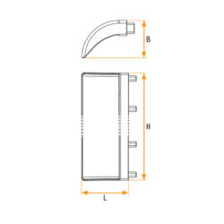 Abschlussprofil gebogen 100 mm, schwarz – Bild 2