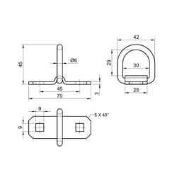 Zurrbügel mit Lasche – 750kg – Bild 2