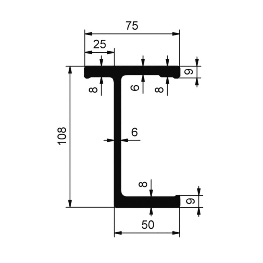 15282004-1 Trägerprofil - Längsträger 19420 roh 7700mm – Bild 1