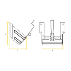 Hemmschuh Halter BEGIN G36, verzinkt – Bild 2