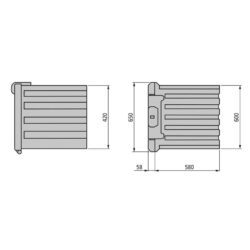 Werkzeugkasten-Kunststoff / WK-FS 30 SG - 600 × 420 × 580mm – Bild 2
