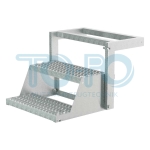 Trittleiter, klappbar, mit 2 breiten stufen, feuervezinkt