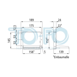 Einbau-Klapptritt, Trittfläche 145x115mm, verzinkt – Bild 3